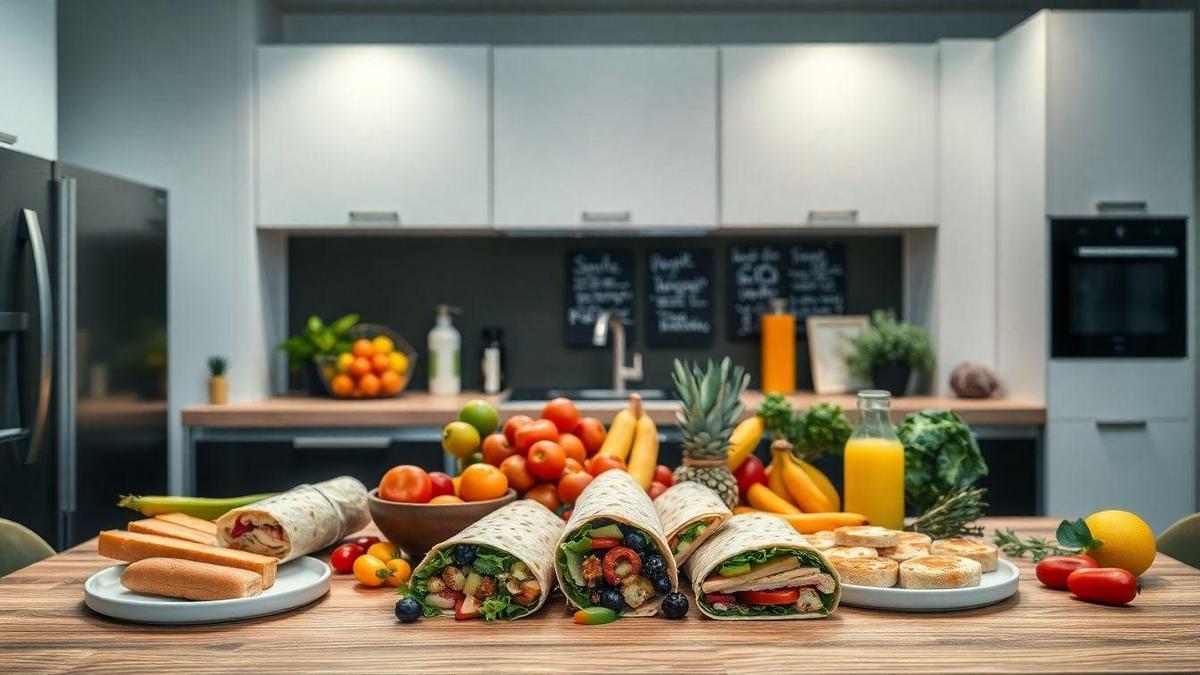 Preparação de lanches saudáveis para a semana