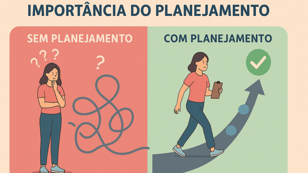 Caminhos opostos mostrando diferença entre iniciar um plano de emagrecimento sem sofrimento ou agir sem planejamento
