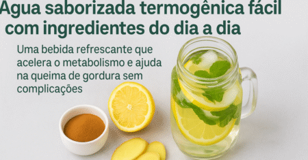 Água saborizada termogênica fácil com ingredientes do dia a dia