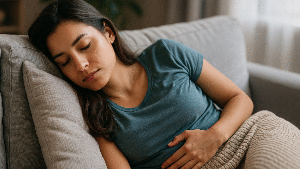 Mulher descansando em paz, ilustrando estratégias naturais para melhorar o sono e metabolismo.