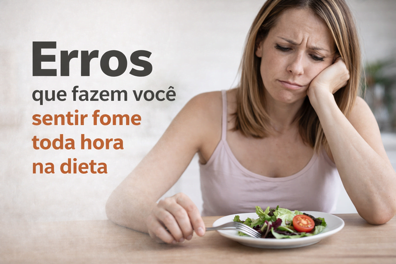 erros que fazem você sentir fome toda hora na dieta durante o emagrecimento