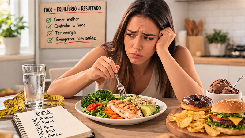 rotina alimentar equilibrada ajuda a controlar a fome na dieta